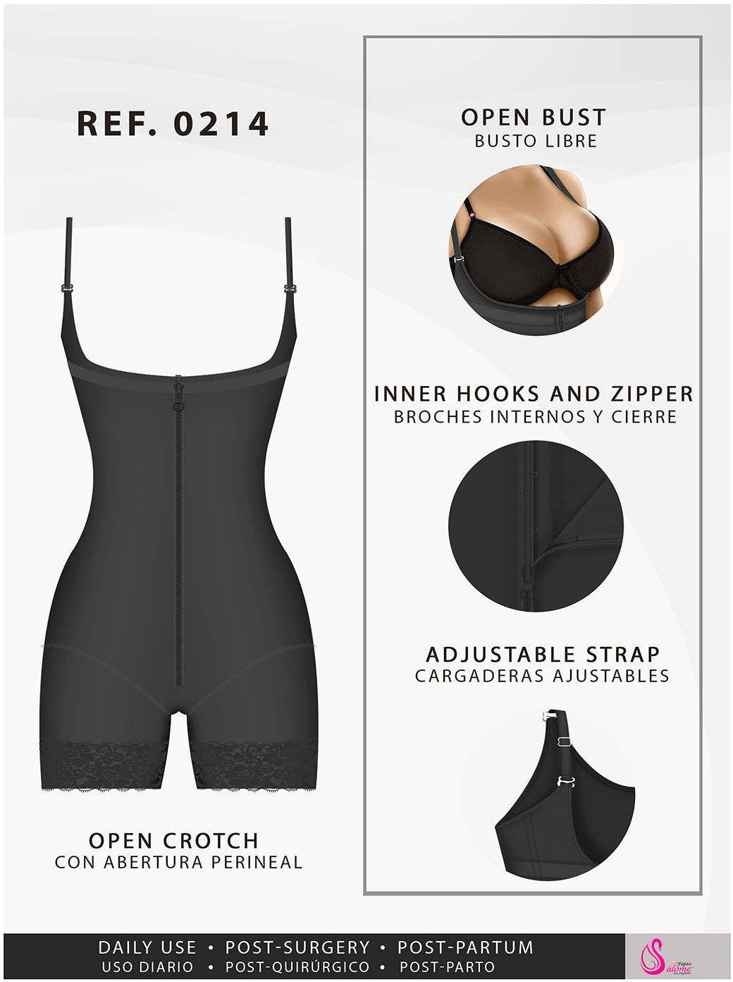 Lingerie Mart - Wholesale Shapewear - Women's - Fajas Salome 0214 | Mid Thigh Strapless Body Shaper6