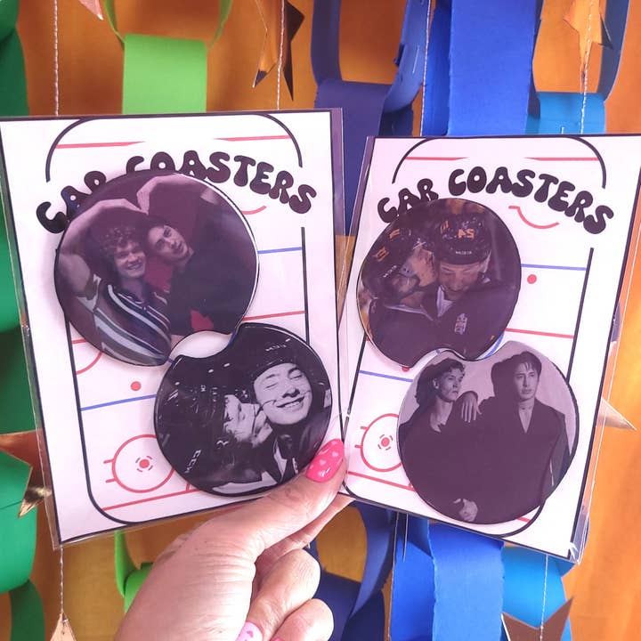 Sunshine Studio - Wholesale Car Coaster - Unisex - Heated Rivalry Mismatch Car Coaster Sets2