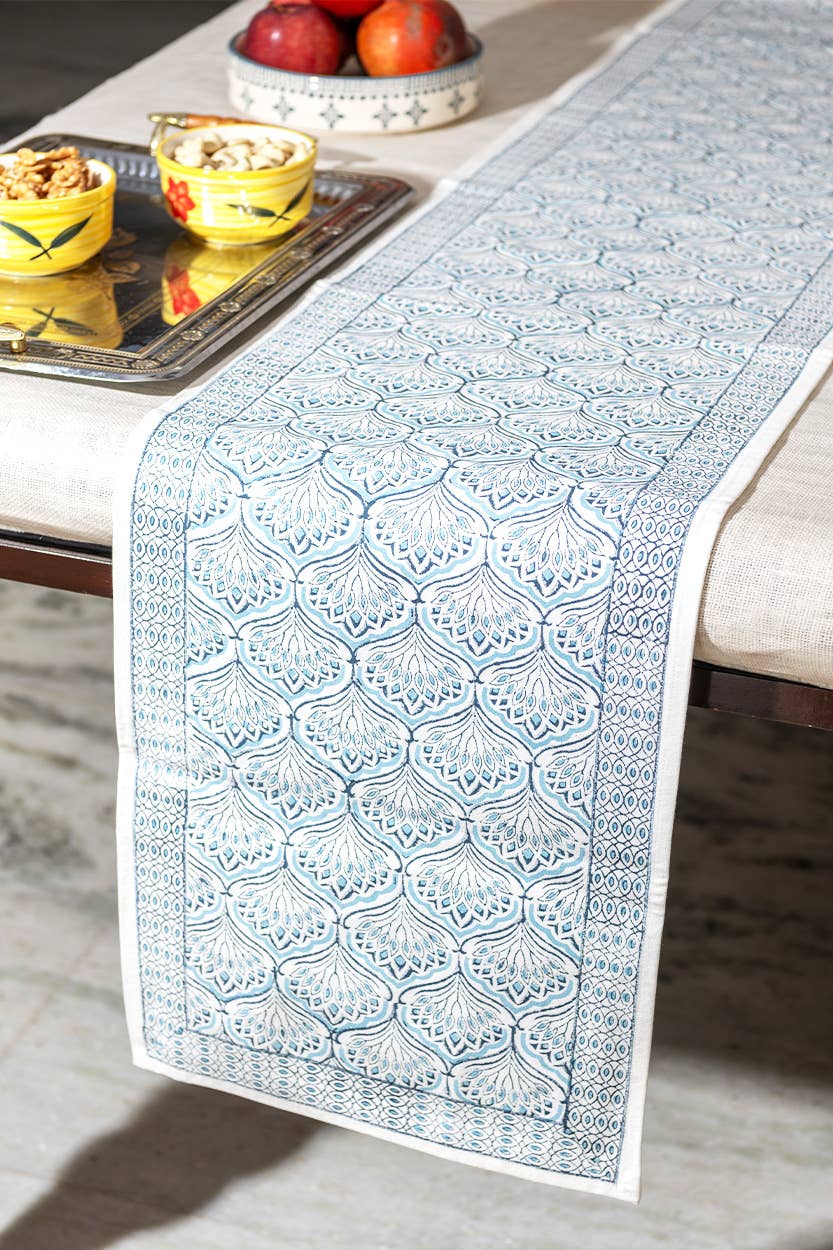 Sevya Handmade - Wholesale Table Runner - Blue Lotus Table Runner1