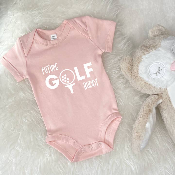 Future Golf Buddy Babygrow-Bodysuit aus Baumwolle für den Großhandel von Lovetree Design