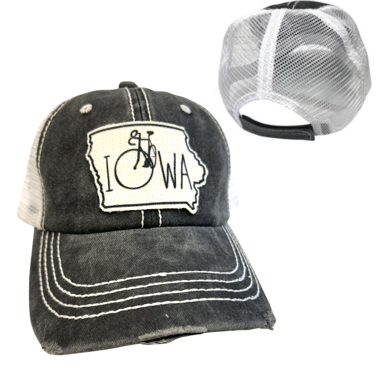 dkhandmade - Vente Casquette de camionneur – femme - CHAPEAU DE VÉLO IOWA11