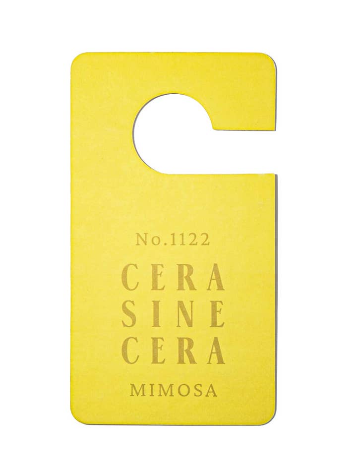 Mimosa Fragrance Tag for wholesale by Cera Sine Cera