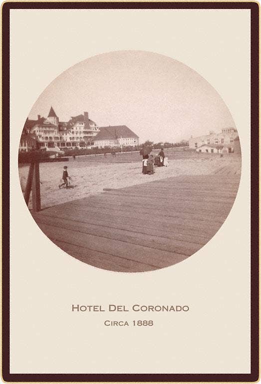 Found Image Press - Wholesale Art Print - Art Print SD-524 Boardwalk, Hotel del Coronado, San Diego, C0