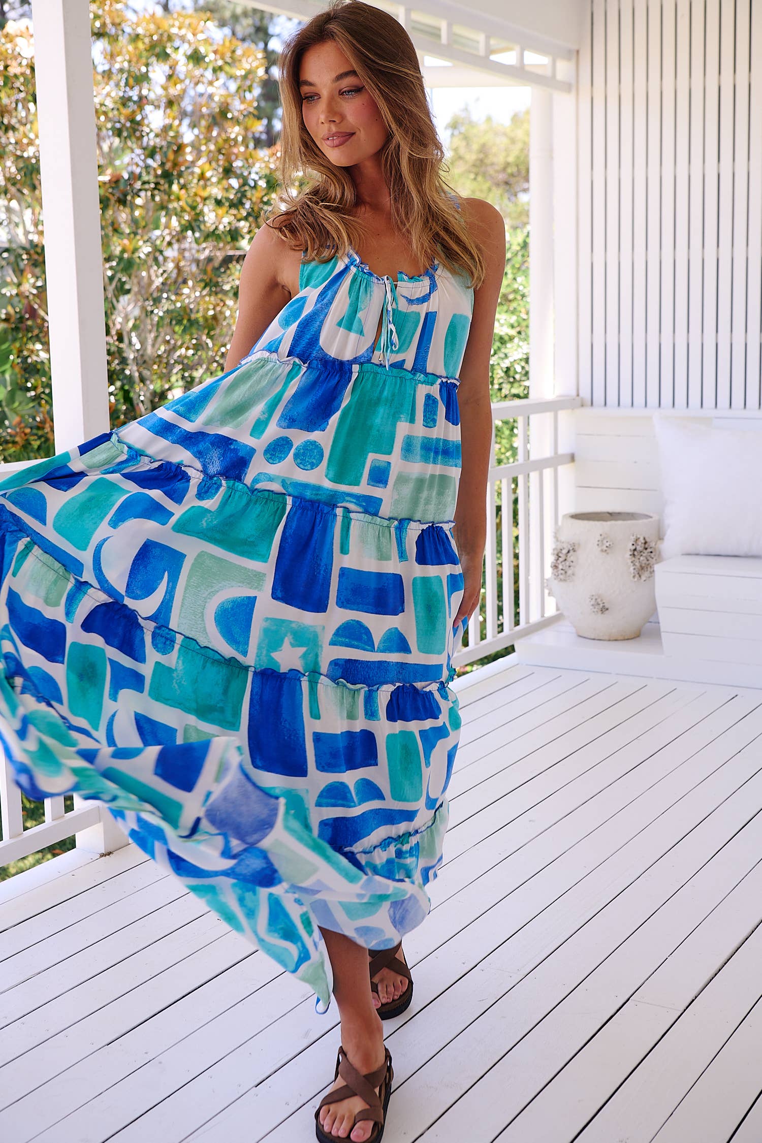 Jaase – wholesale Klänning - Dam – MYSTIC MARINA ERRYN MAXIKLÄNNING1