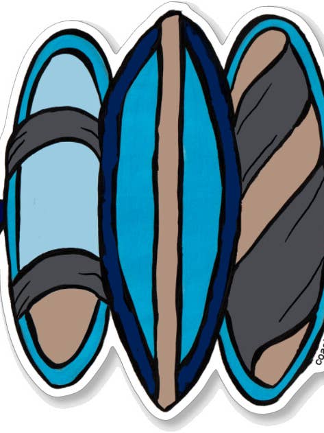 Surf Boards Waterproof Sticker for wholesale by Coast Chick Heather Jordan
