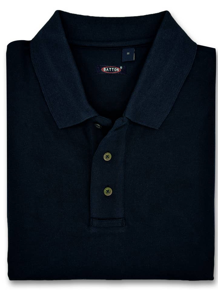 Sanford Navy Pique Short Sleeve Stretch Polo for wholesale by Batton