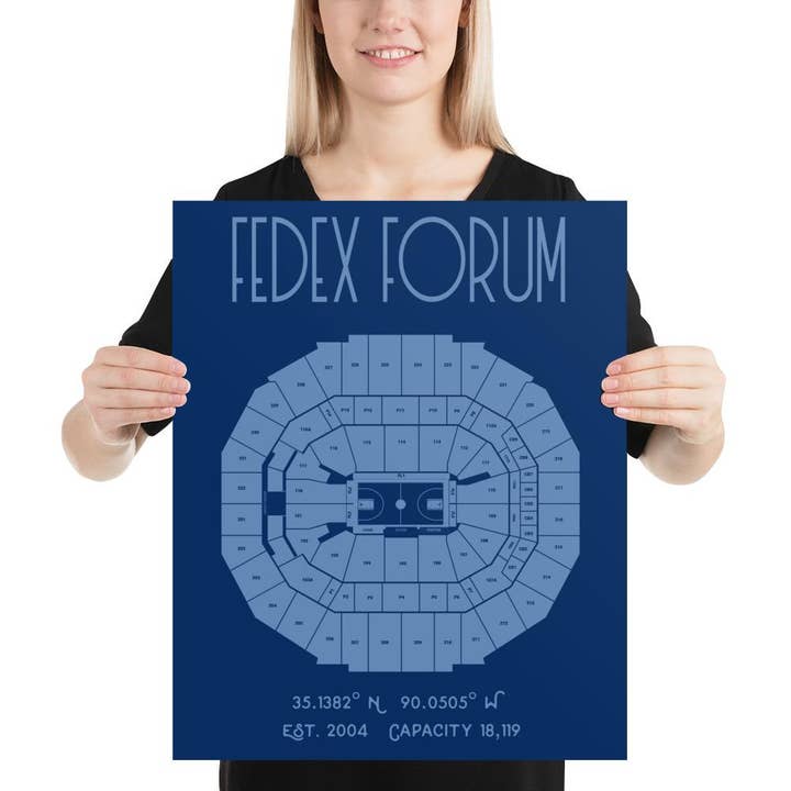 Memphis Grizzlies Fedex Forum Stadium Poster Print for wholesale by Stadium Prints by BTB