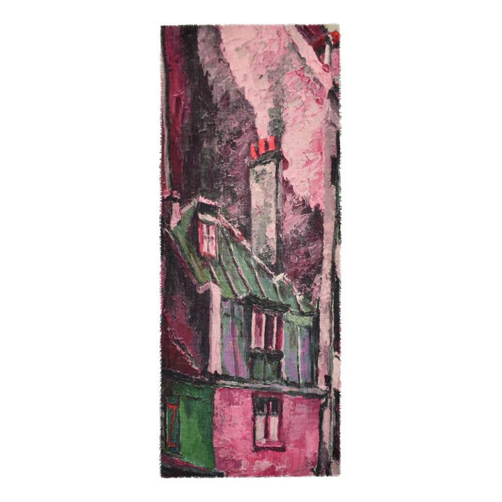 Dupatta Designs - Wholesale Scarf - Women's - Fiddler's Roof Painterly Wool Scarf