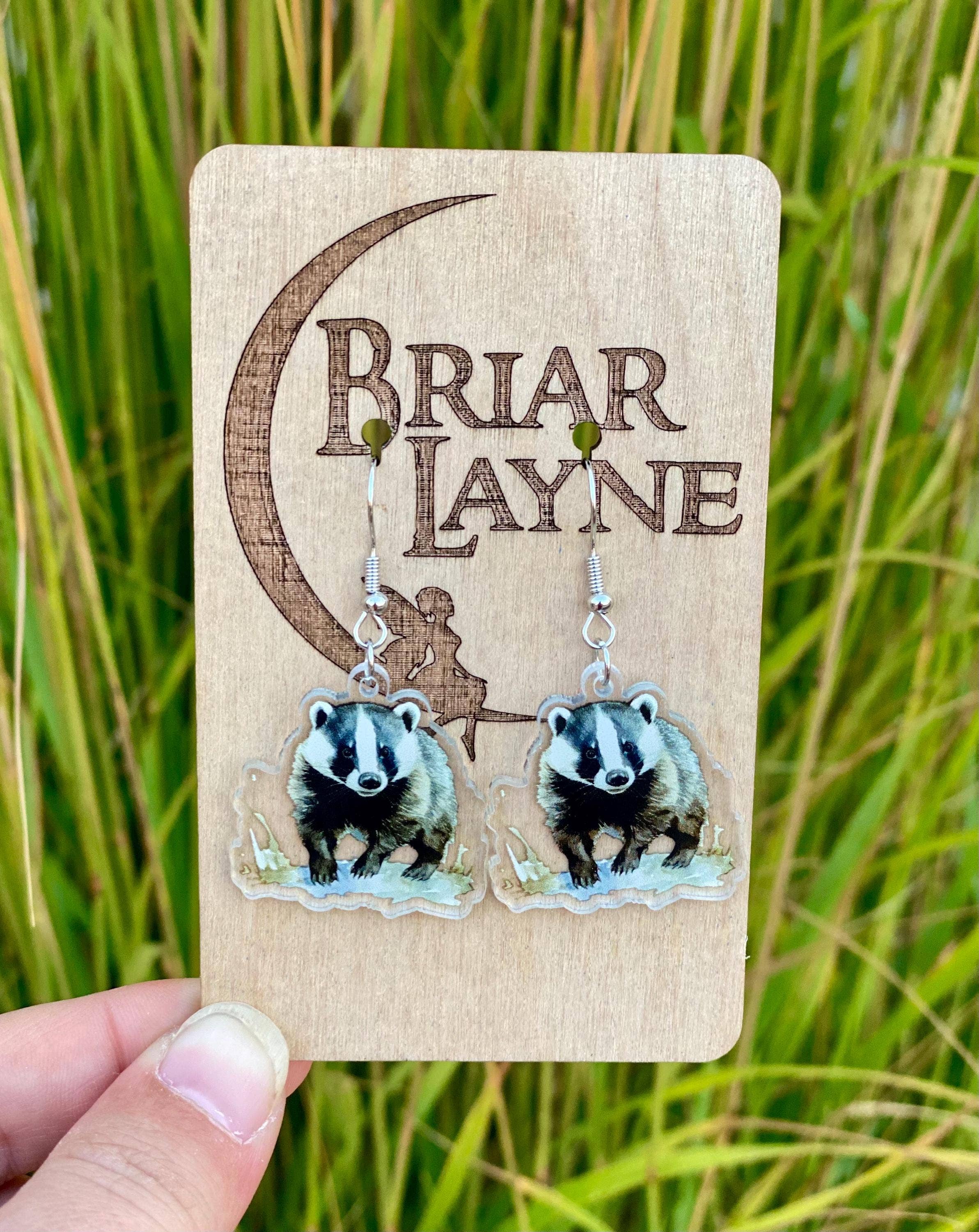 Briar layne - Wholesale Dangle Earrings - Badger Forest Earrings for Badger Lovers2