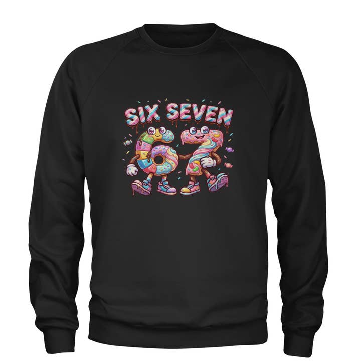 67 Candy Swirl Meme Adult Crewneck Sweatshirt for wholesale by Expression Tees