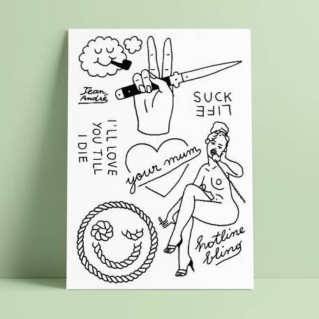 Tatuajes temporales - Violencia y amor para venta al por mayor de Bernard Forever