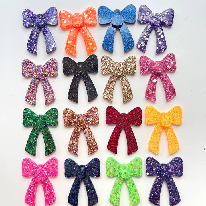 Bow earrings- dangles and studs- custom colors for wholesale by Randans