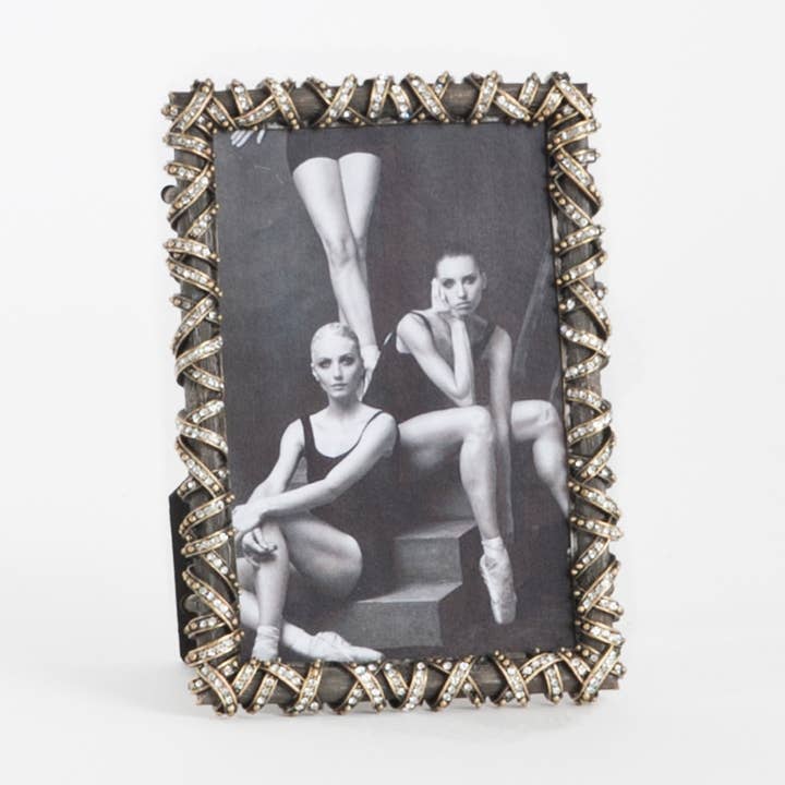 Bejeweled Photo Frame - Photo Size 3.5"x5" for wholesale by Fennco Styles