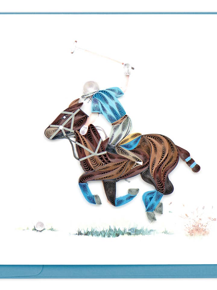 Polo Sport - Quilling Kaart, Handgemaakte Wenskaart voor wholesale door Second Nature Ltd