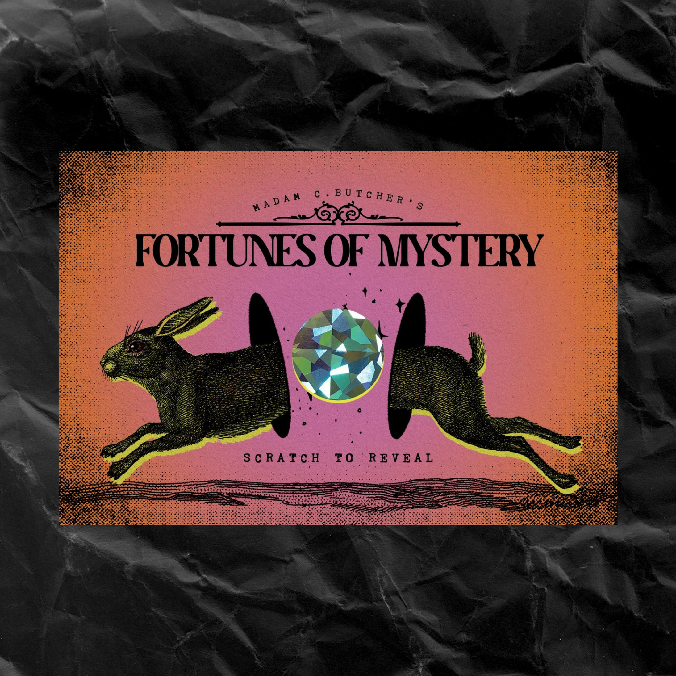 Cosmic Butcher - Wholesale Tarot/Oracle Card - FORTUNES OF MYSTERY Rabbit Scratch Off Fortune Card2