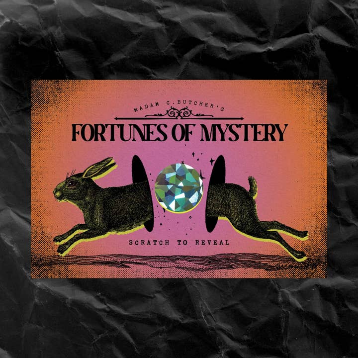 Cosmic Butcher - Wholesale Tarot/Oracle Card - FORTUNES OF MYSTERY Rabbit Scratch Off Fortune Card2