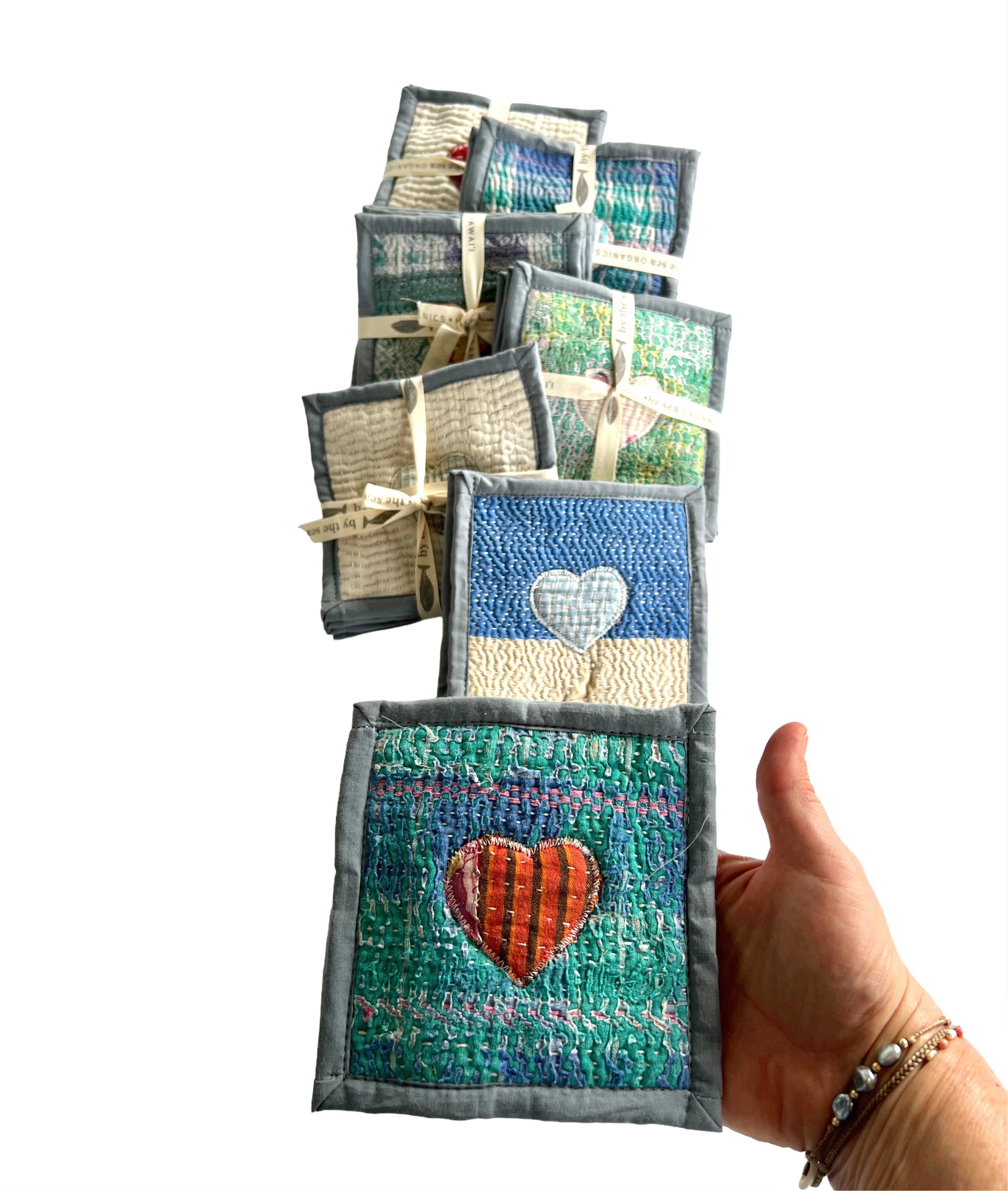 By The Sea Organics - Wholesale Coasters - Heart Coasters2