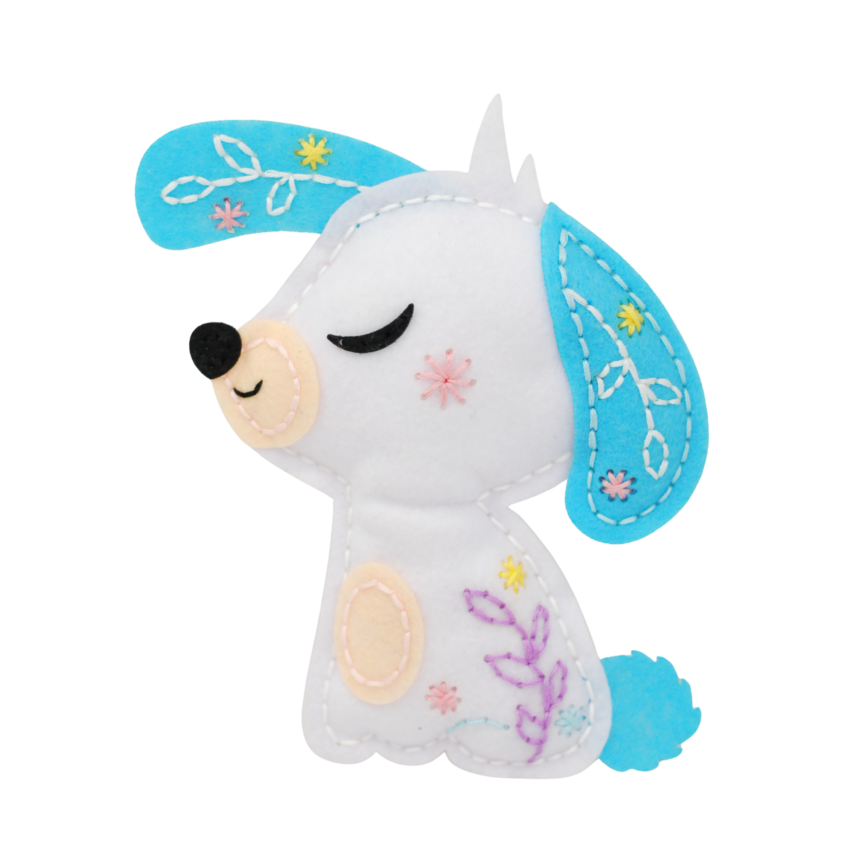 Fainotoys - Vendita all'ingrosso Kit per lavoretti fai da te - Bambini - APLI Krapli - APLI Krapli Kit di Cucito per Giocattolo in Feltro Cane Feltro Pretagliato Imbottitura Filo & Ago Sicuro Età 6+7