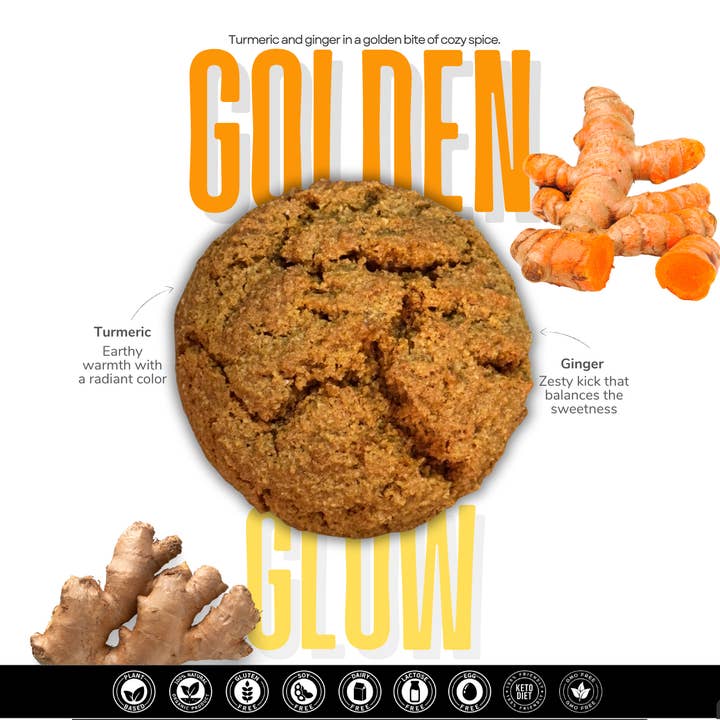 The Golden Glow Cookies for wholesale by Scoops Baking Co.