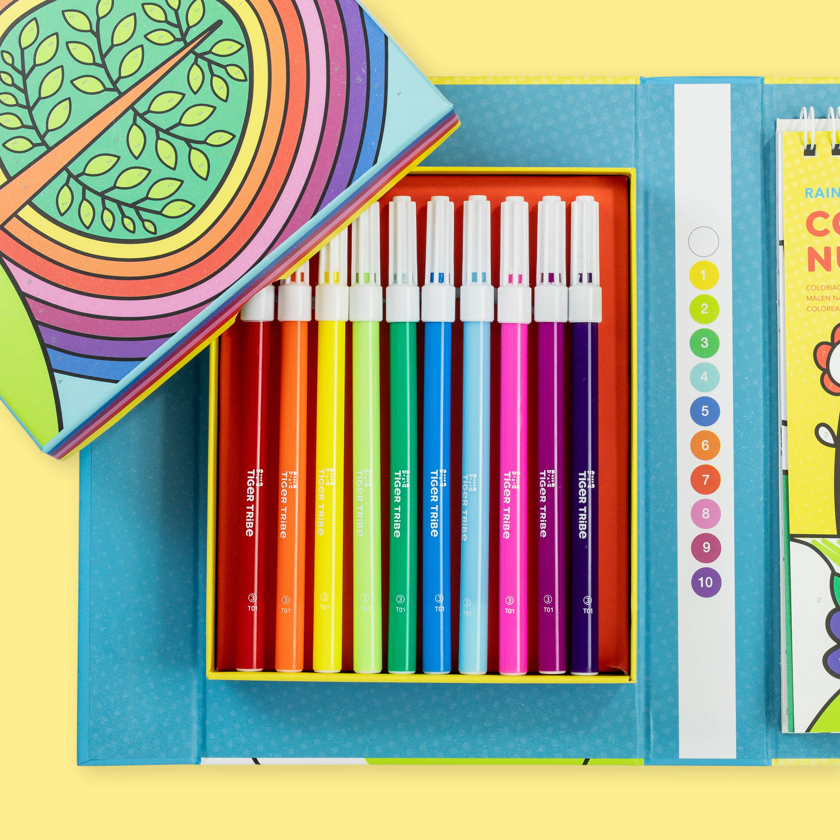 Tiger Tribe - Wholesale Coloring & Activity Book - Kids & Baby - Color By Numbers - Rainbow Garden2