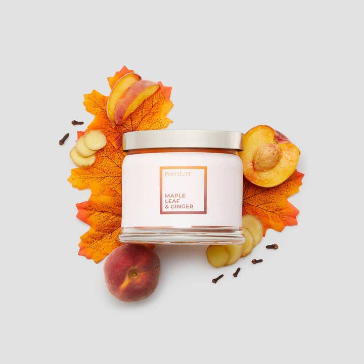 Glow Collection - Wholesale Jar/filled candle - Maple Leaf & Ginger 3-Wick Jar Candle1