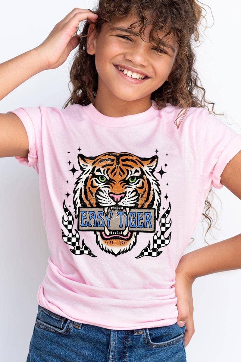 COLORBEAR - Wholesale T-Shirt - Kids - Retro Easy Tiger Kids Graphic Tee3