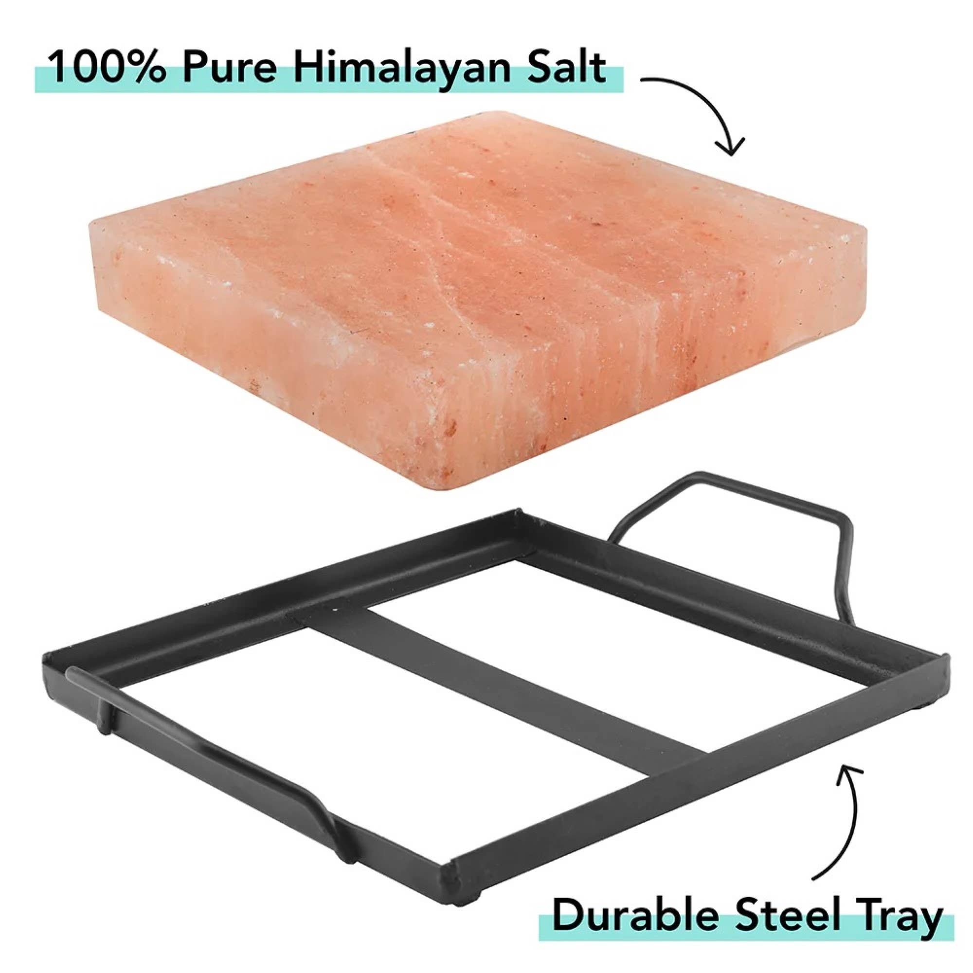 Himalayan Trading Co.® - Wholesale Outdoor Grill Tools - Himalayan Salt Cooking Block/Slab Set w/ Metal Tray (10 lb)1