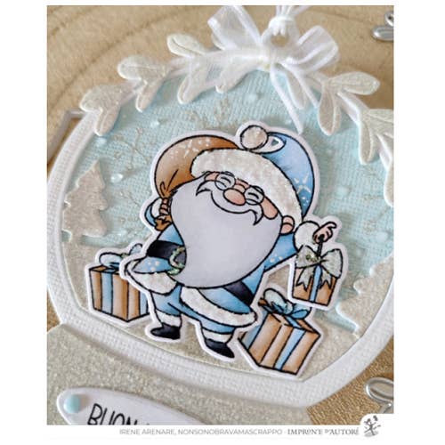 Impronte D'Autore – Engroshandel Gummistempel/pyntestempel – Gennemsigtige polymerstempler Santa mission1