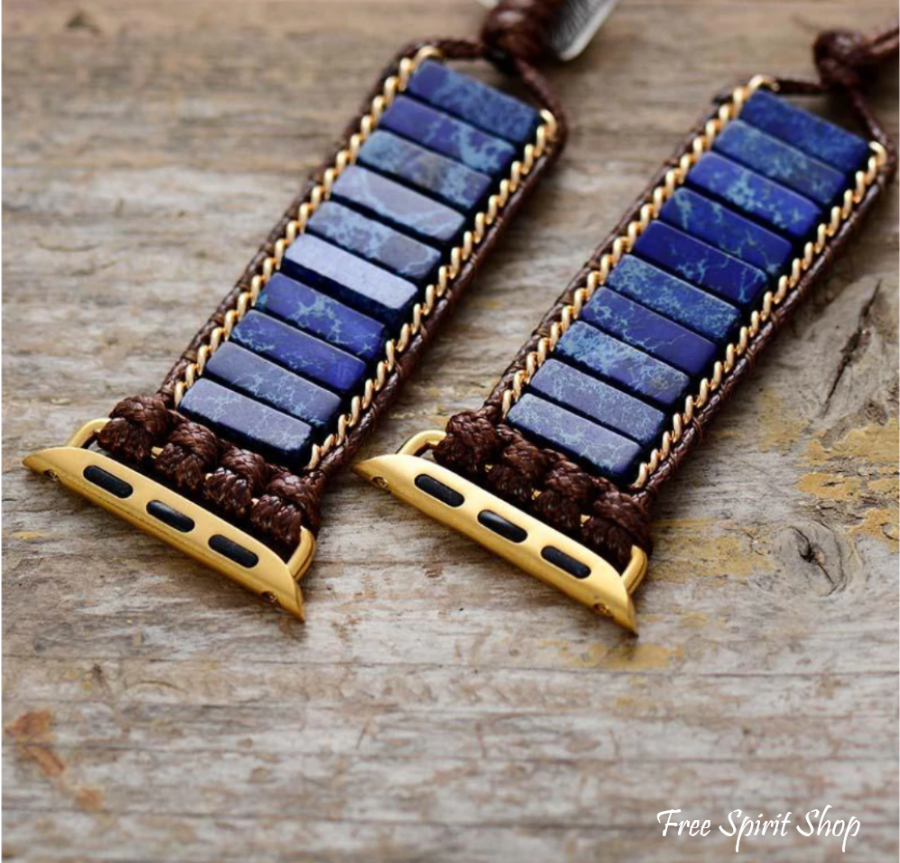 Free Spirit Shop - Wholesale Watch Band/Strap - Women's - Dark Blue Apple Watch Band, Trendy Beaded Watch Strap2