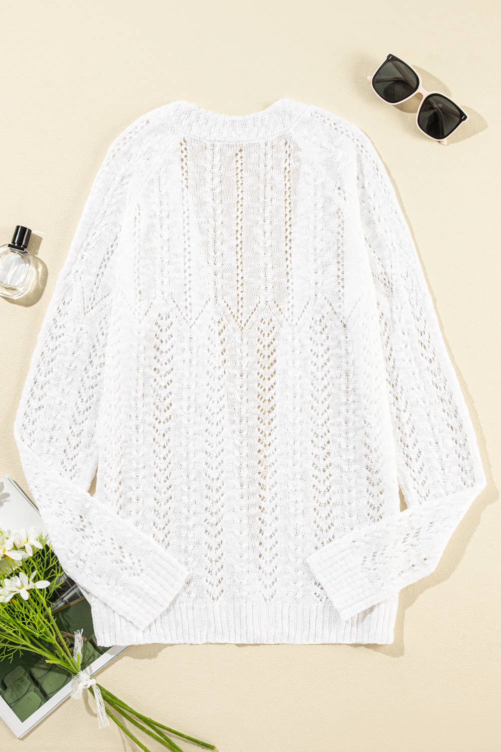 LiveFashionWay - Wholesale Cardigan - Women's - Solid Open Knit Cardigan5