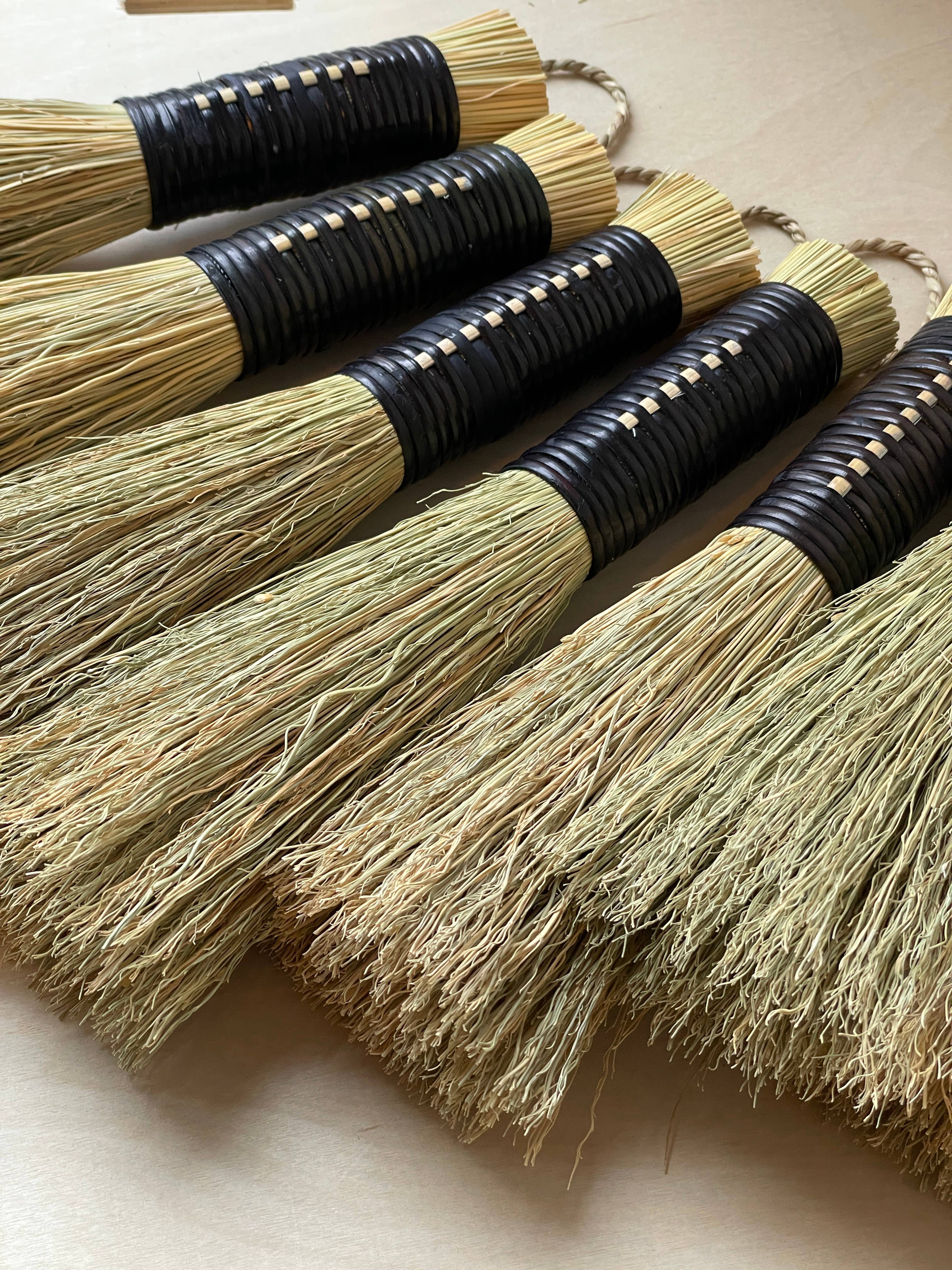 Husk Brooms - Wholesale Whisk - Cane Wrapped Fine Craft Brush2