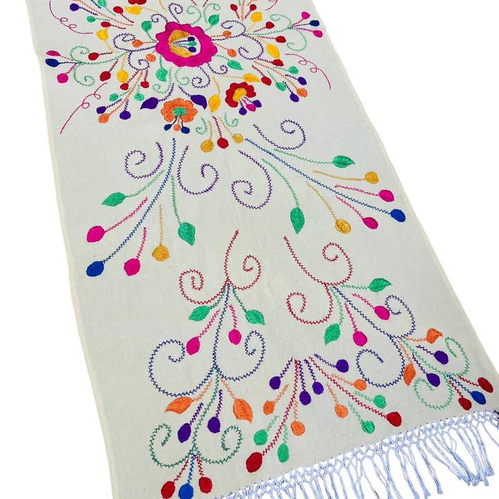 Cielito Lindo - Wholesale Wrap - Women's - Mexican Handmade Embroidered Shawl Chilapa17
