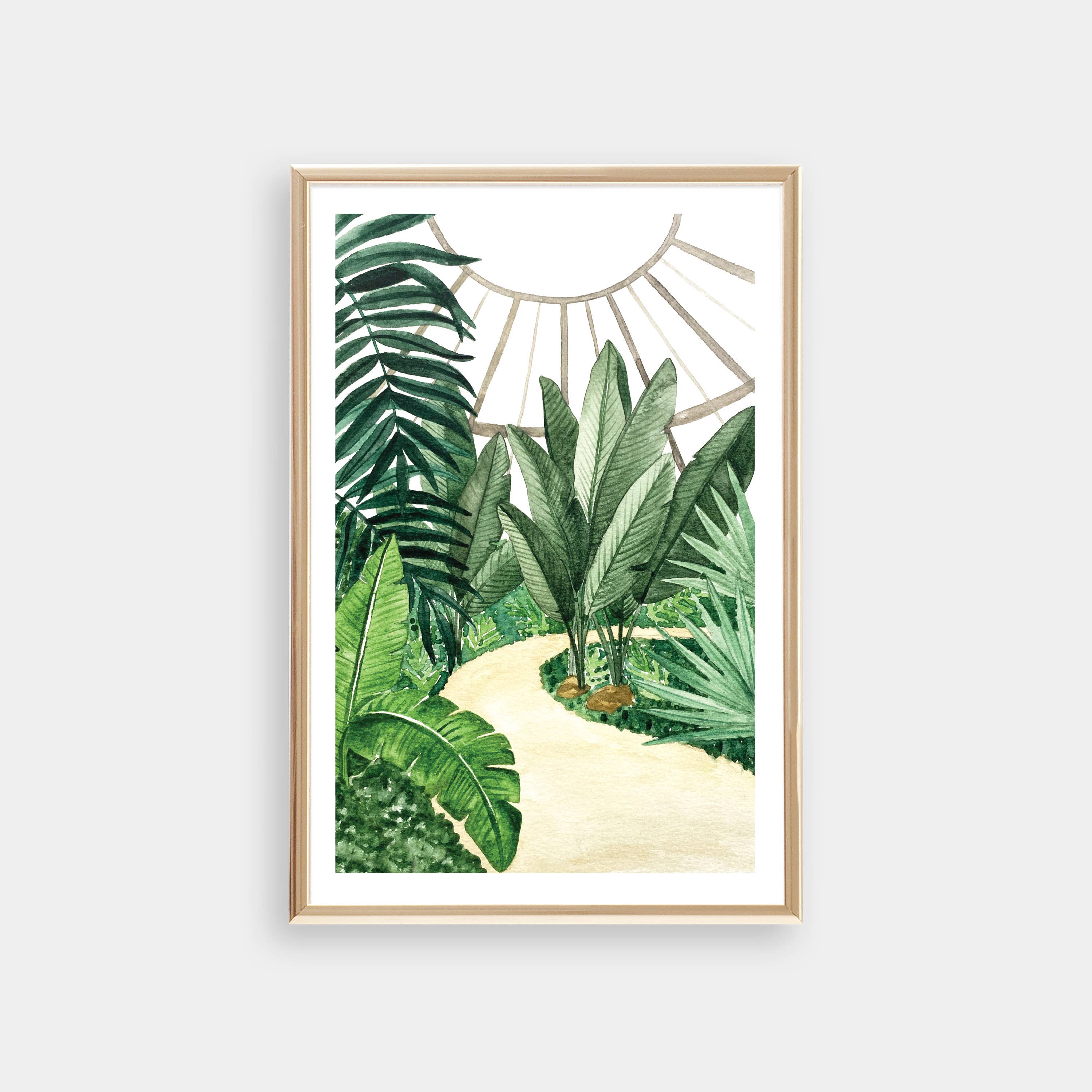 Paper Anchor Co. - Wholesale Everyday Greeting Card - Tropical Circle Conservatory Art Print Greeting Card2