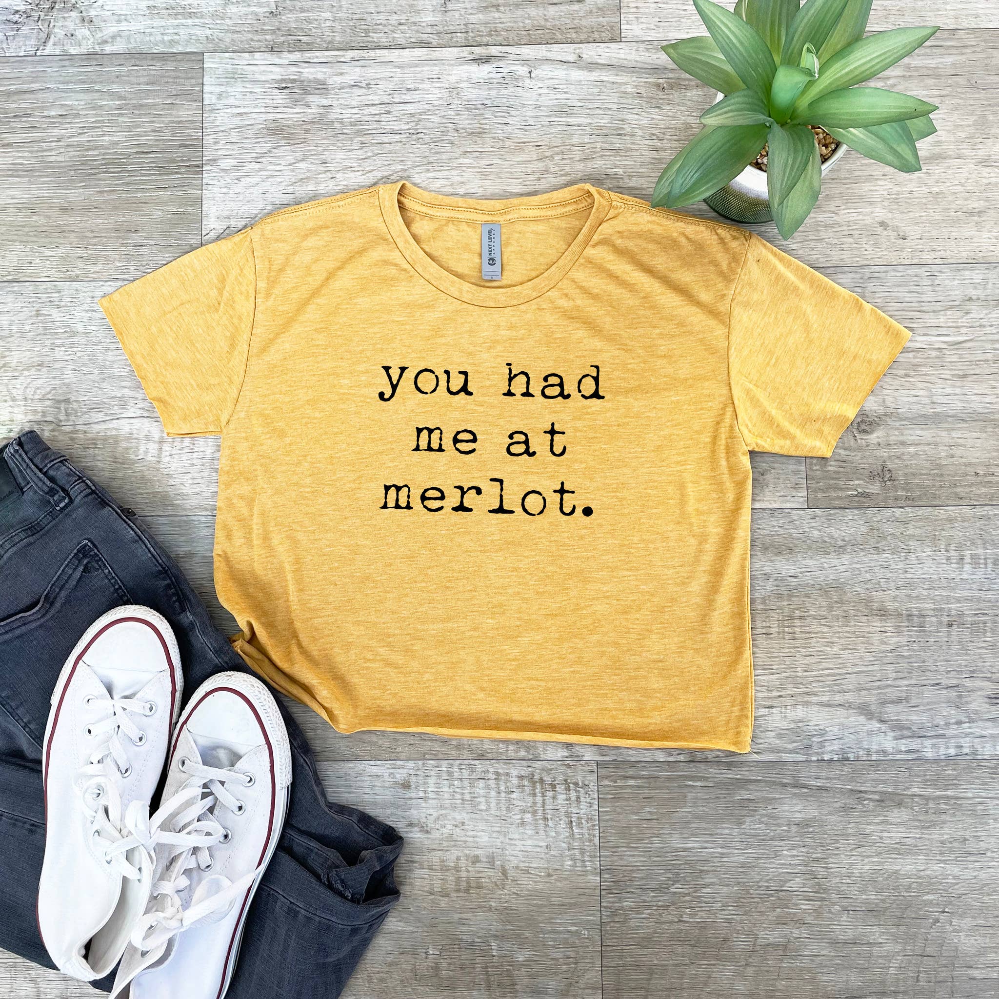 Moonlight Makers - Wholesale Screen printed t-shirt – Women′s - You Had Me at Merlot - Women's Crop Tee - Wine, Wine Lover