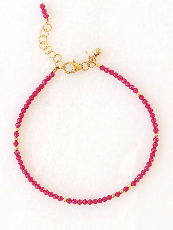 Ruby Charm Bracelet for wholesale by Mickey Lynn