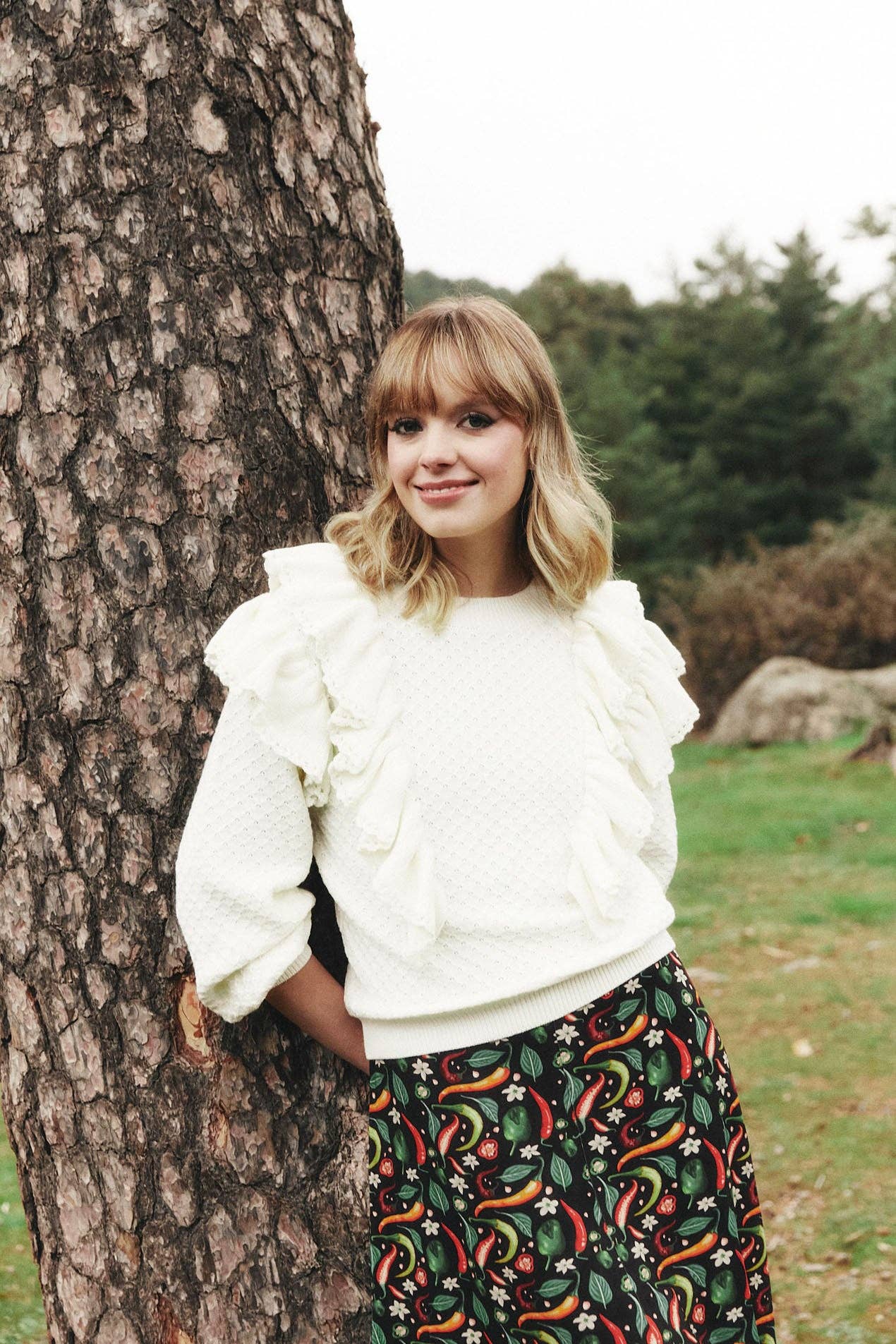 Smile – Pulôver - Mulher por atacado – Jersey Ninho Branco0