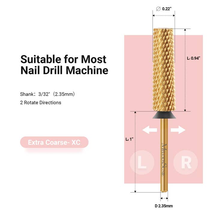melodysusie - Wholesale Nailcare Set - Super Long Tapered Tungsten Carbide Nail Drill Bits