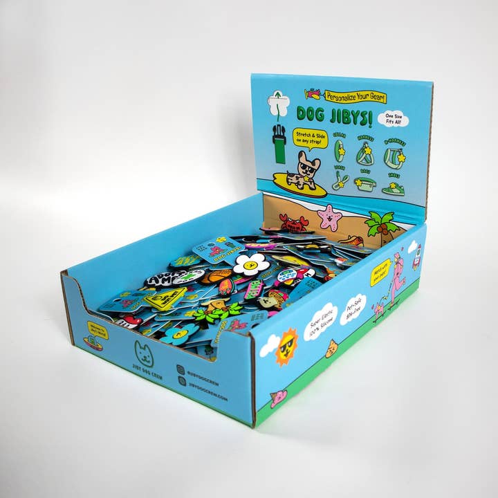 Jiby Dog Crew - Wholesale Pet Toy - Cat/Dog - Jiby PDQ Display Tray - Prefilled Top 24 (120 Jibys)