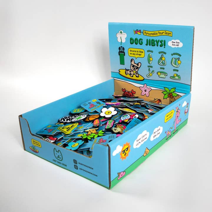 Jiby Dog Crew - Wholesale Pet Toy - Cat/Dog - Jiby PDQ Display Tray - Prefilled 12 Top & New Designs (120 Jibys)0