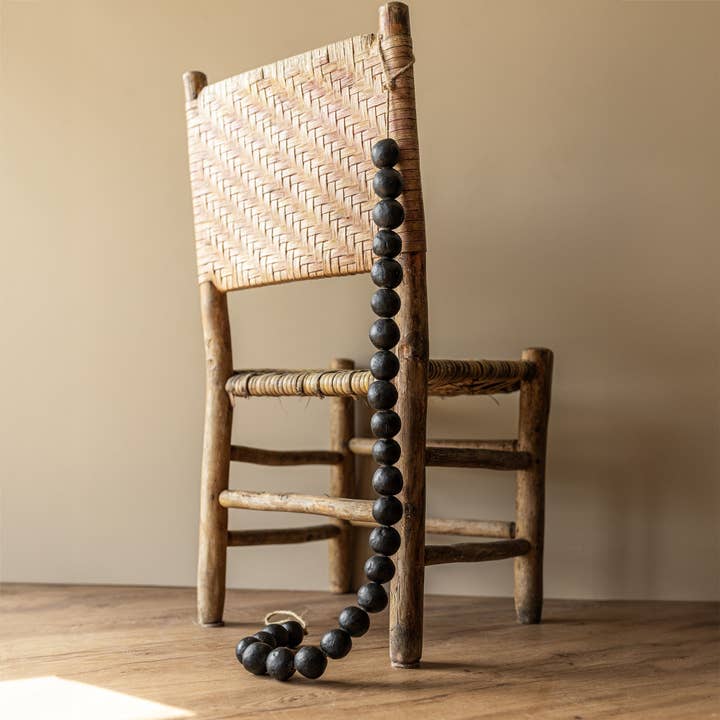 Foreside Home & Garden - Wholesale Bunting/Garland - Lachlan Bead Garland Black Terracotta & Jute Fall Decor