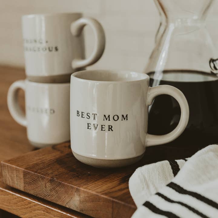 Sweet Water Decor - Wholesale Coffee Mug - Best Mom Ever Stoneware Coffee Mug - Gifts & Home Decor