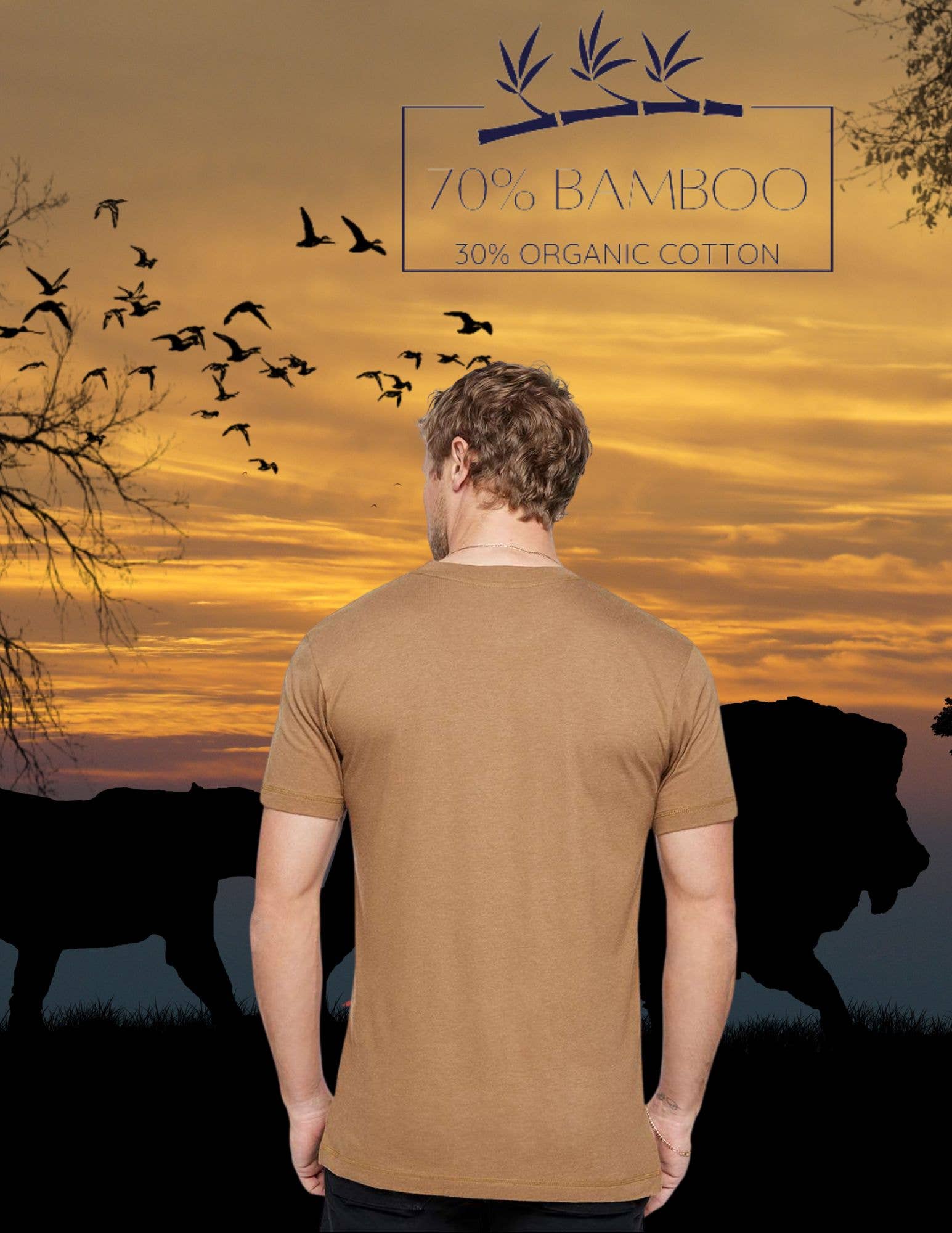 Neil & David - Vendita all'ingrosso Maglietta - Unisex - Maglietta a maniche corte in cotone organico di bambù - Unisex2