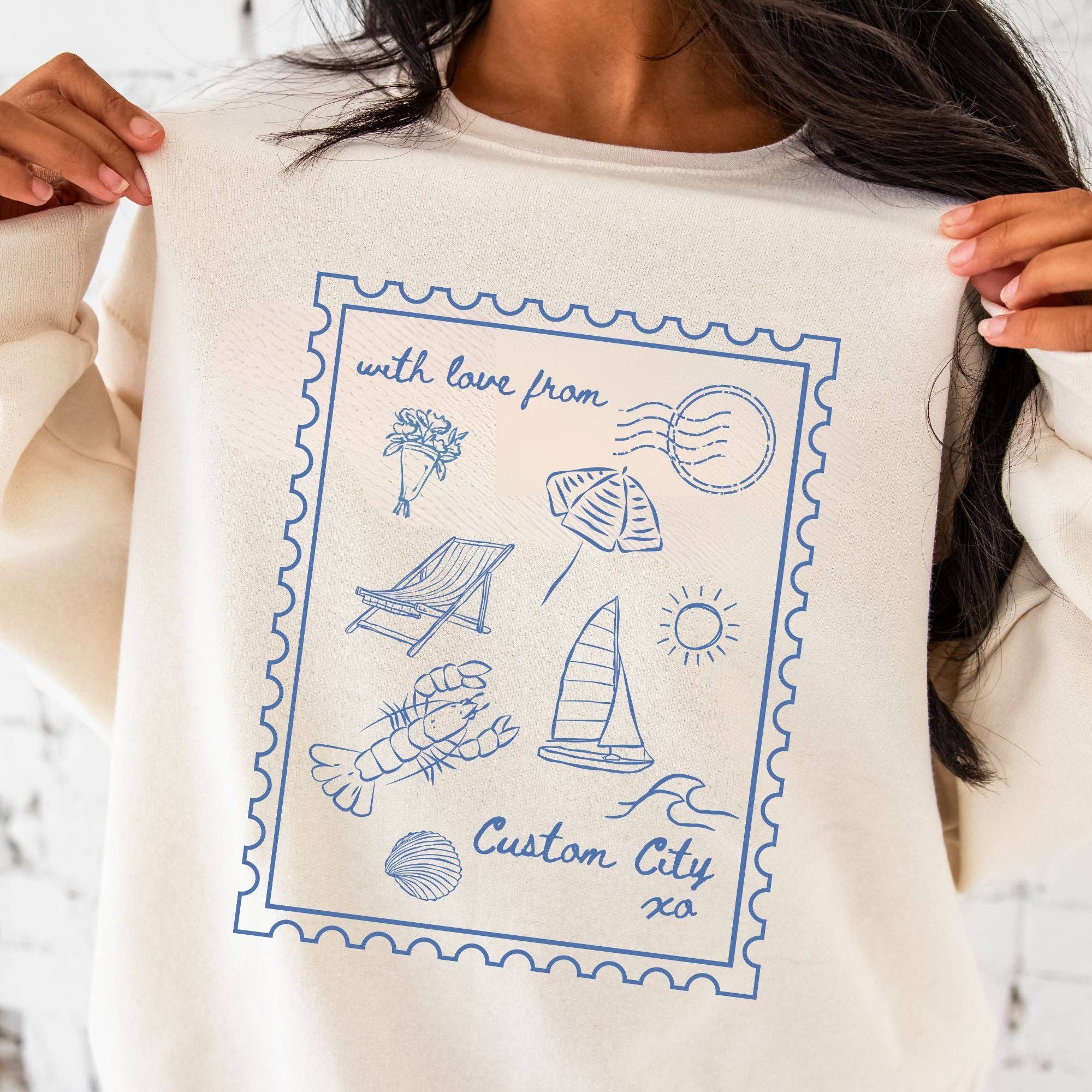 Arden & Gold - Wholesale Graphic Sweatshirt - Women's - With Love From... Coastal Crewneck Sweatshirt5