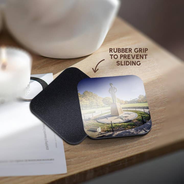 3dRose - Wholesale Coasters - 3dRose, Eisenhower military statue in Abilene Kansas, Coaster10