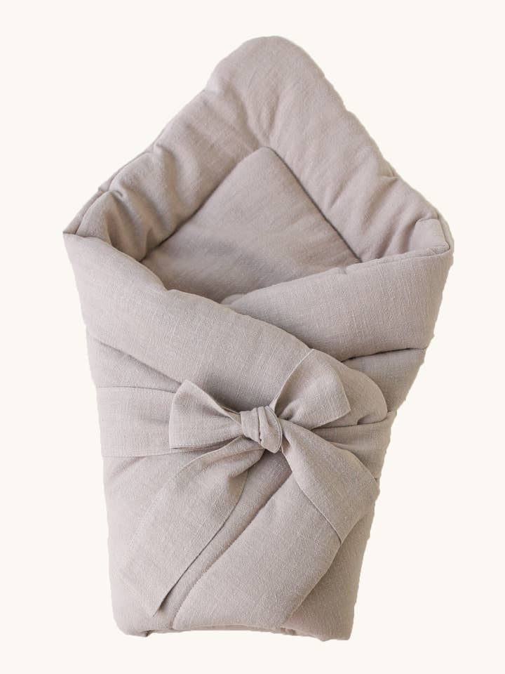 Babyly Linen Baby Wrap/ Swaddle - White Babyly Linen Baby Wrap/ Swaddle - White