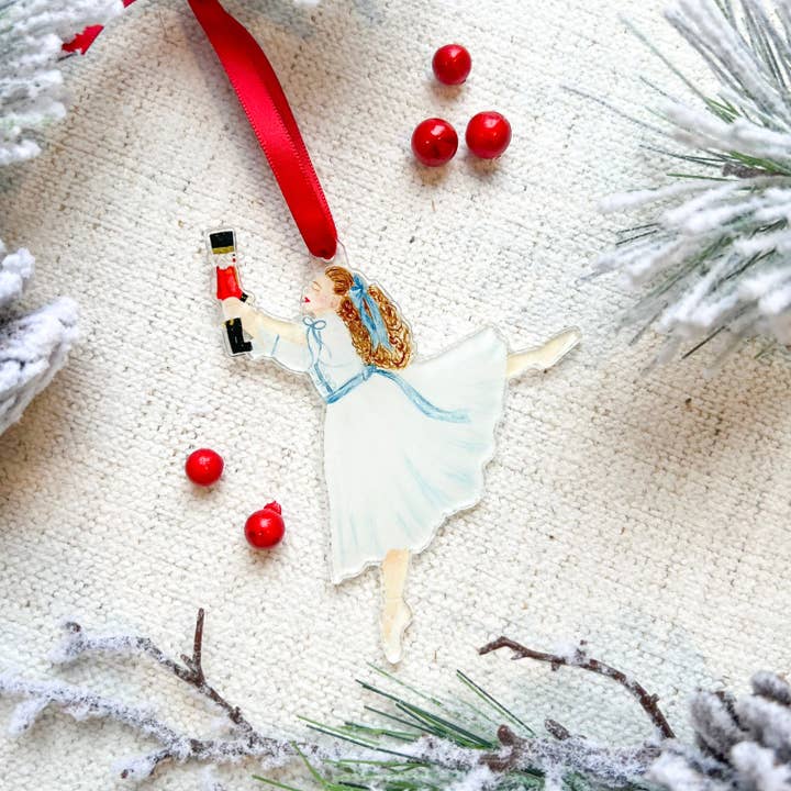 Oh So Chic Designs - Wholesale Ornament - Clara from the Nutcracker Watercolor Ornament2