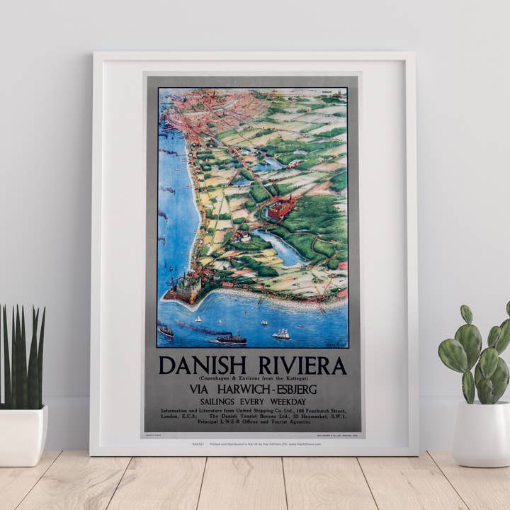 Danish Riviera Via Harwich - 11X14” Premium Art Print for wholesale by Star Editions