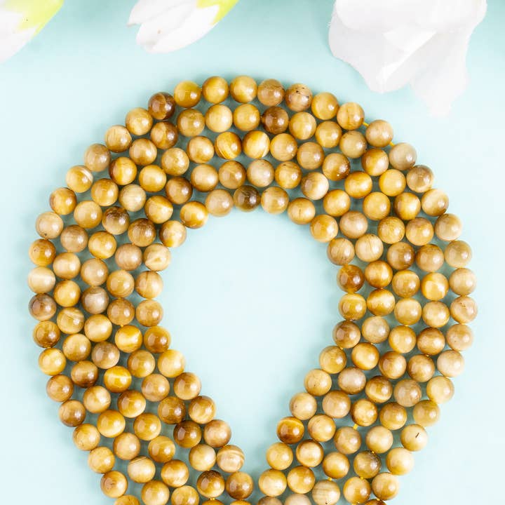 Soothing Crystals Beads - Wholesale Beads - Crystal Round Beads | Tiger Cats Eye Yellow | Gemstone Beads7