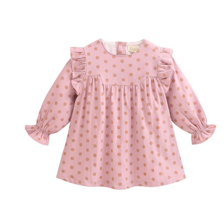 Baby girl printed dress with ruffle and other Purchase Wholesale bebe caramel. Free Returns & Net 60 Terms on Faire trending on Faire.
