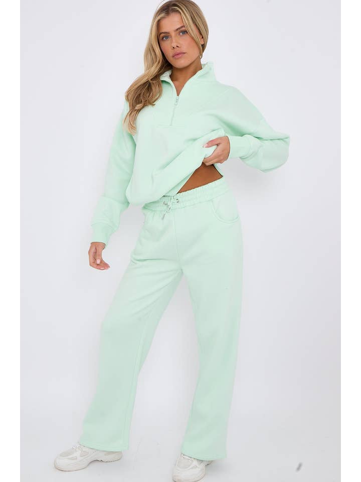 Stylewise Direct – wholesale Lounge set – Women's – 1/2 Zip Top & Jogger Fleece Co-ord6